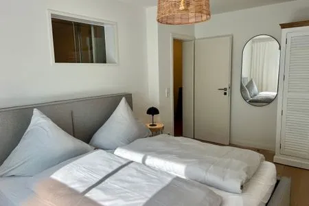Schlafzimmer Haffperle - Küstenglanz - zentral in Haffkrug, nur wenige Schritte zum Strand