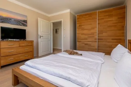 Schlafzimmer FeWo Seeadler - Sauna, Meerblick, Dachgeschoss