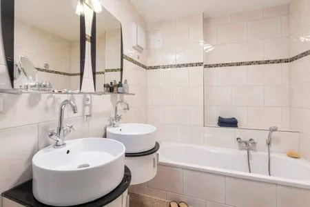 Badezimmer FeWo frische Brise  - Kamin, Meerblick, Sauna