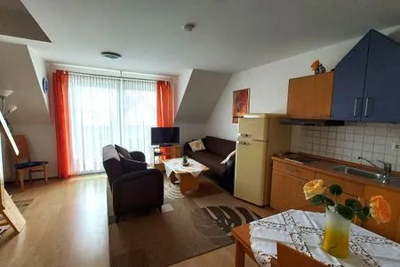 Wohnzimmer Ferienwohnung Boddenblick