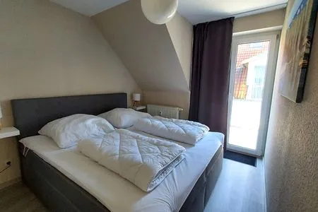 Schlafzimmer Ferienwohnung Ostsee-Buhne