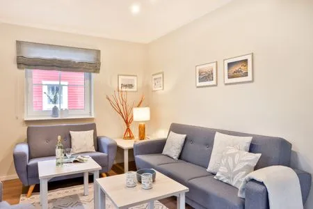 Wohnzimmer Ferienhaus Hygge