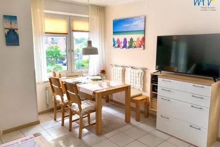 Wohnzimmer Strandhus Ferienwohnung MeerZeit