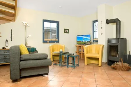 Wohnzimmer Reetdachhaus Hus Achtern