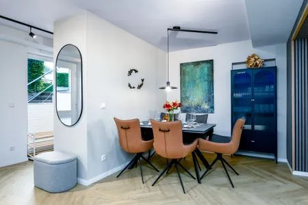 Küche / Küchenzeile FeWo Ostsee Lounge - Meerblick, Sauna, Terrasse