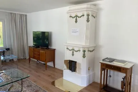 Wohnzimmer Ferienhaus Heidelodge