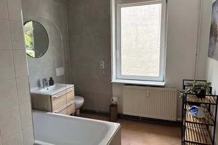 Badezimmer Gemütliches Appartement "Martha" an der Goitzsche mit 3 Schlafzimmern und Stellplatz