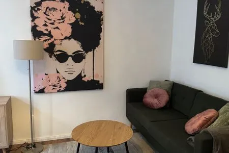 Wohnzimmer Gemütliches Appartement "Hans" in Köthen mit 4 Schlafzimmern