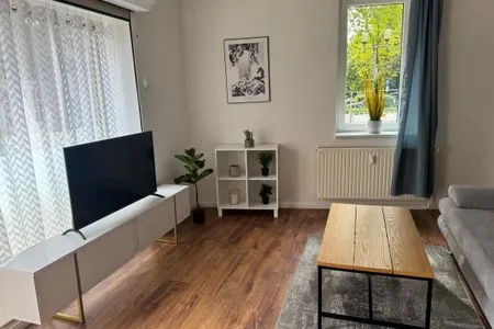 Wohnzimmer Gemütliches Appartement "Karl" mit 2 Schlafzimmern an der Goitzsche