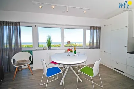 Wohnzimmer Haus Panorama Ferienwohnung Strandkieker