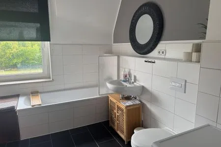 Badezimmer Gemütliches Appartement "Martin" in Halle mit 3 Schlafzimmern und Stellplatz