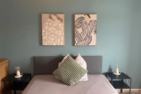 Schlafzimmer Gemütliches Appartement "Martin" in Halle mit 3 Schlafzimmern und Stellplatz