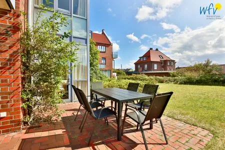 Terrasse Haus Dünenblick Ferienwohnung 1