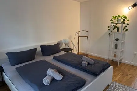Schlafzimmer Appartement-Loft "Moonart" Leipzig-Zentrum