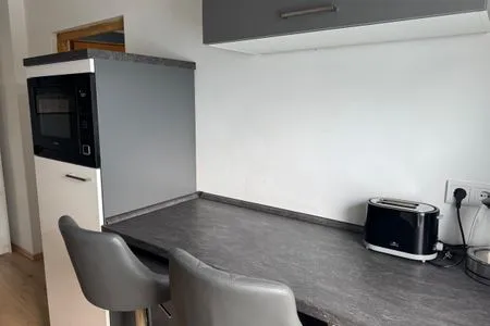 Küche / Küchenzeile Gemütliches Appartement "Franz" in Halle inklusive Stellplatz