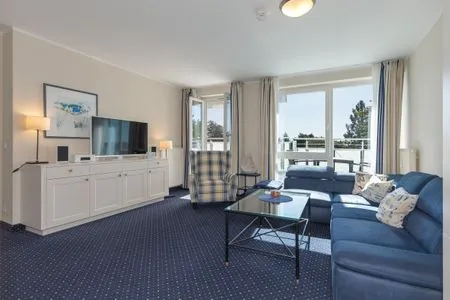 3 Apartment am Kurstrand Zingst - Wohnbereich mit Ausblick  Apartment am Kurstrand