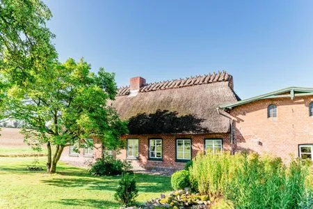 Hausansicht Reethus Mühlenlund Ferienwohnung Hanna im Reethus Mühlenlund