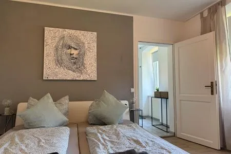 Schlafzimmer Einfaches Appartement "Hannes" in Halle inklusive Parkplatz