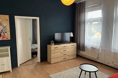 Wohnzimmer Einfaches Appartement "Nicky" in Halle mit 2 Zimmern