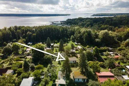 Ferienhaus Kleine Sommerliebe Waren (Müritz) - Gebäudekennzeichnung in der Vogelperspektive  Kleine Sommerliebe