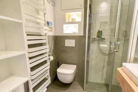 Badezimmer Haus Südwind Ferienwohnung Wellenblick