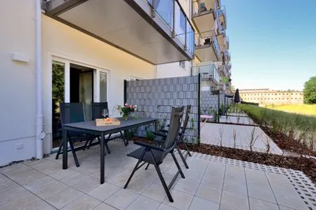 Terrasse FeWo Gooddays in PRORA Maisonette mit Terrasse & Balkon - 8.02
