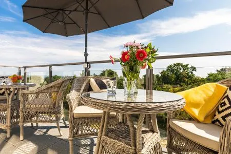 Balkon FeWo Sky Suite Proradies Dachterrasse in PRORA - 8.51a
