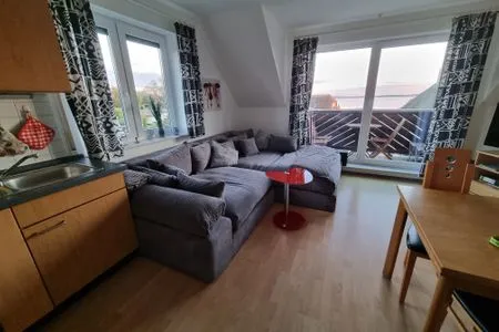 Wohnzimmer Ferienwohnung Weitblick