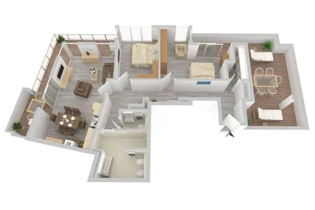 3 Ferienwohnung Entschleunigung Hafenresidenz - Grundriss  Entschleunigung