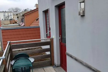 Fassade / Eingang FeWo "Ahoi" nahe Malchower See