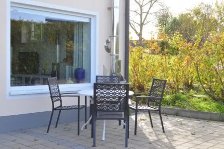 Terrasse vor der Wohnung am Schlössle Ferienwohnung Am Schlössle