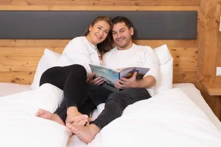 Schlafzimmer Appartement 1 mit Terrasse