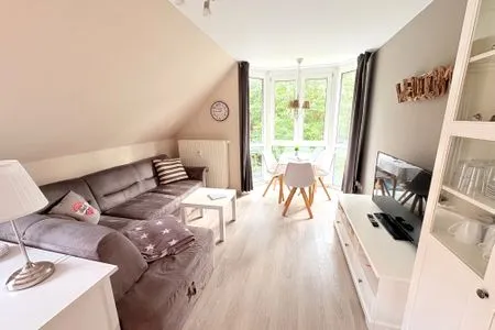 Wohnzimmer Ferienwohnung Ostsee-Buhne