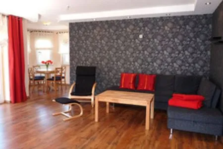 Wohnzimmer Ferienhaus Fleesensee