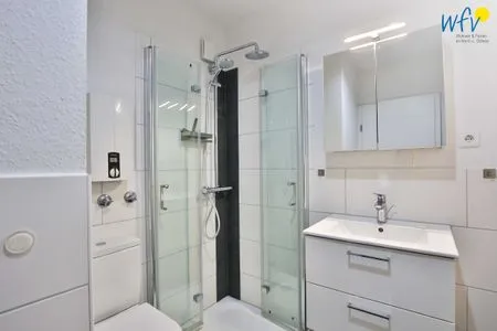 Badezimmer Haus Meeresluft Ferienwohnung Seepferdchen