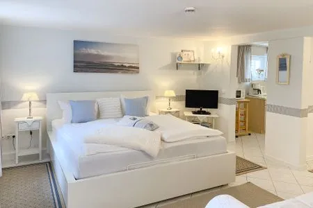 Wohnzimmer Haus Anholt App. 31 - kleines Appartment mit Landhausküche