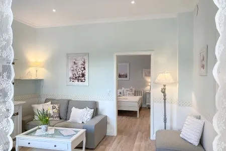 Wohnzimmer Haus Anholt App. 33 - hübsche Veranda & Strandnähe genießen