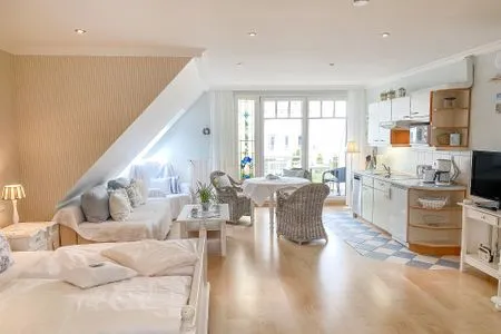 Wohnzimmer Haus Anholt App. 37 - gemütliche Wohnung mit Balkon & Teilmeerblick