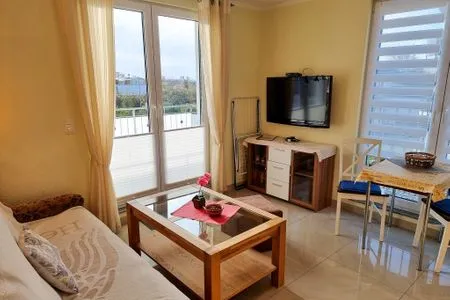 Wohnzimmer Ferienhaus Zum Kreideblick, App. Seesternchen