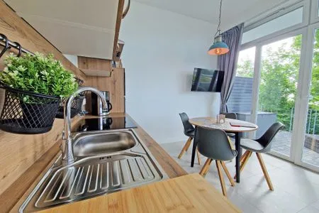 Küche / Küchenzeile Villa Küstenperle - App. Auszeit - Meerblick pur!