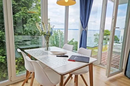 Wohnzimmer Villa Küstenperle, App. Leuchtfeuer - Meerblick pur!