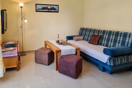 Wohnzimmer Ferienhaus Zum Kreideblick, FW Seepferdchen