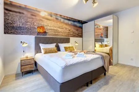 Schlafzimmer Bernsteinquartier, Whg. 05.56 "Meeresgold"