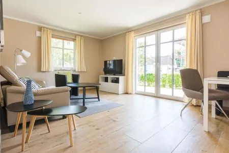 Wohnzimmer Haus Muschelsucher, Birkenstraße 7a, App. 1