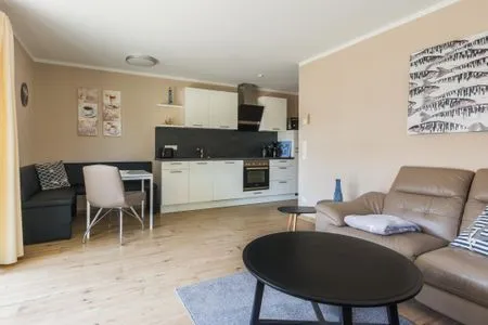 Wohnzimmer Haus Muschelsucher, Birkenstraße 7a, App. 1