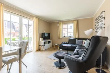 Wohnzimmer Haus Muschelsucher, Birkenstraße 7a, App. 2