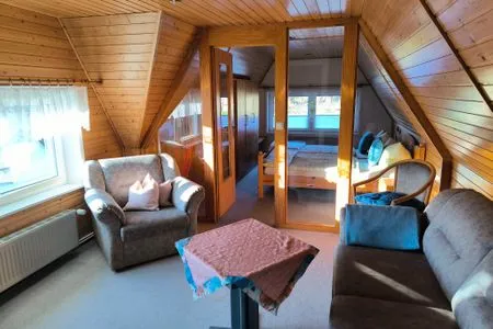 Wohnzimmer Schwanensee Ferienhaus