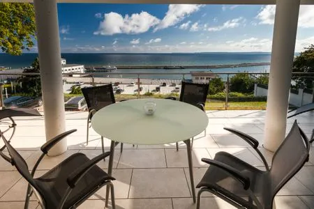 Balkon Villa Friede-Marie, App. Ariane - mit Balkon und traumhaften Meerblick