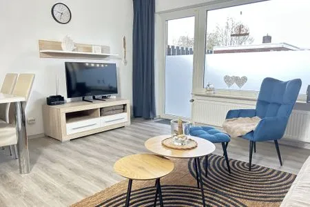 Wohnzimmer Ferienwohnung Ostfriesenmuschel