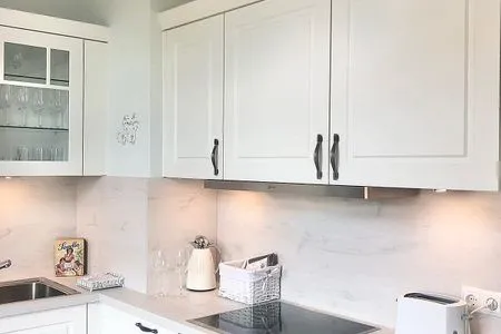 Küche / Küchenzeile Villa Imme App. 4 - mit überdachtem Balkon & wohnlichem Ambiente in strandnaher Lage